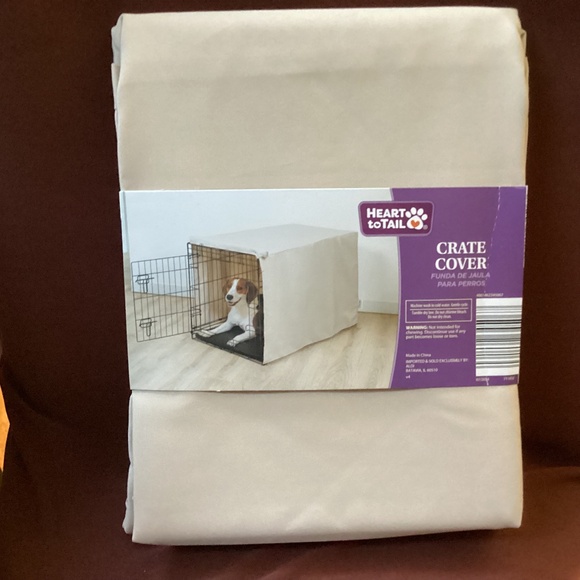 Heart To Tail Crate Cover Cream Color NEW - Picture 1 of 8